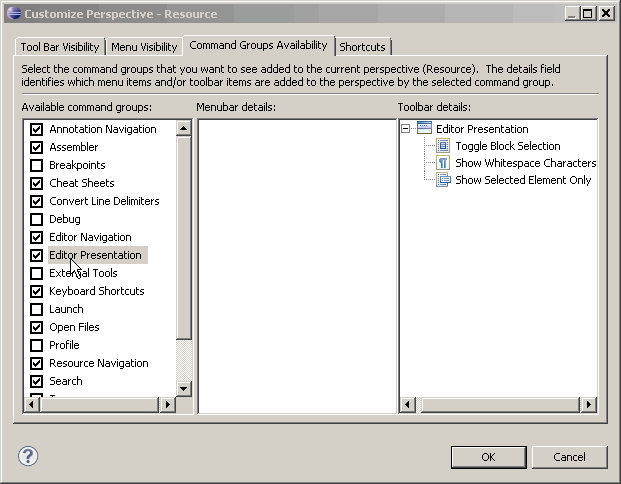 Toggle block selection mode