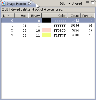 Image palette view