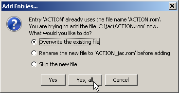 Confirm overwriting an existing file
