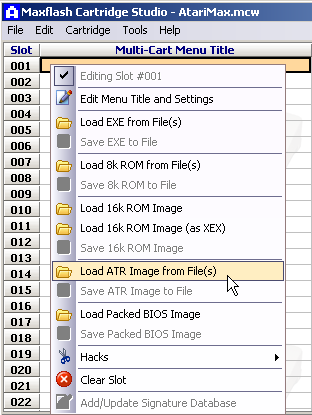 Adding an ATR disk image