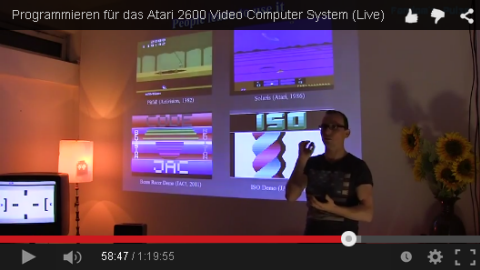 Programmieren für das Atari 2600 Video Computer System (Live)