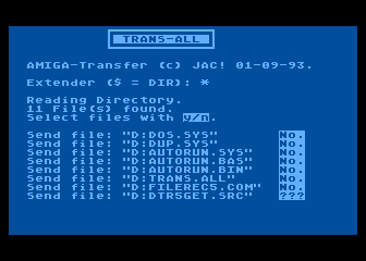 DTRANS - Amiga to Atari file transfer